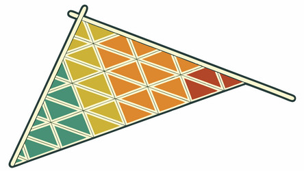 geometric triangular kite abstract and playful vector image