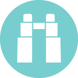 isolated binocular object block style icon vector image