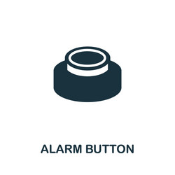 Alarm button icon simple element from digital vector