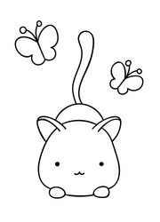 coloring pages black and white cute hand drawn Vector Image
