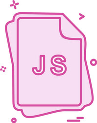 js file type icon design vector image