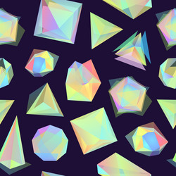 polygonal color glass transparent shapes vector