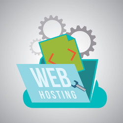 web hosting design data center icon isolate vector image