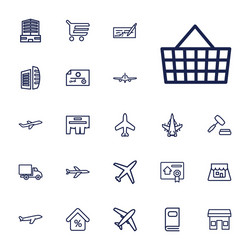 22 commercial icons vector