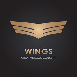 Abstract simple wings logo icon vector