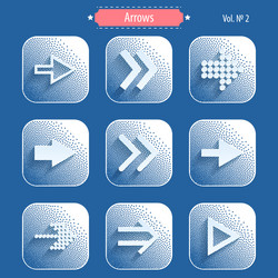 Arrows icons in modern style vector