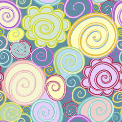 seamless abstract curly wave pattern vector image