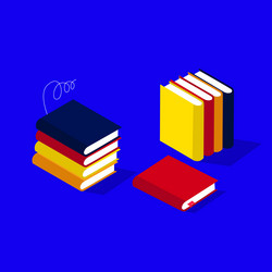 Set of book in flat design vector