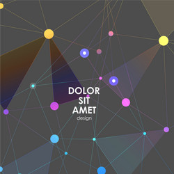 abstract polygonal with connecting dots and lines vector image