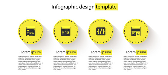 set browser files software programming language vector image