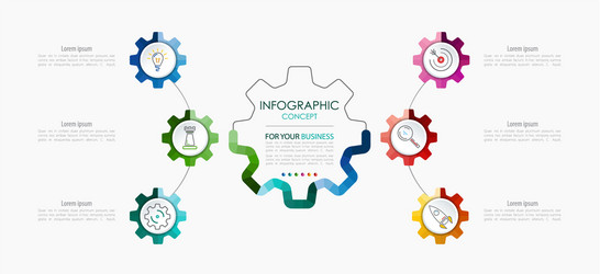 infographic template business concept with options vector