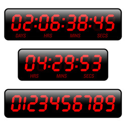 Digital Countdown Timer Display vector image