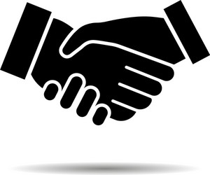 handshake icon symbol agreement business vector