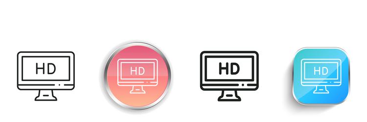 hd icon thin linear regular and button style vector image