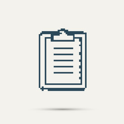 Simple pixel icon paper holder design vector