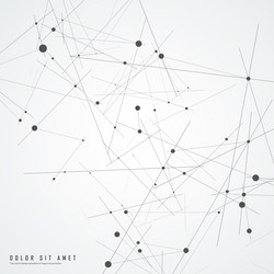 Connected Dots & Lines - Tech Background vector