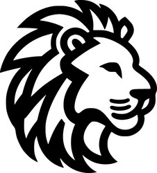 lion - minimalist and simple silhouette Vector Image