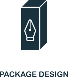 Package design icon simple element from vector