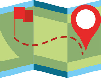map location flag pointer gps navigation vector image