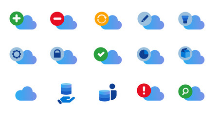 Cloud computing virtual technology hosting icon vector