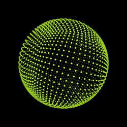 sphere consisting of points abstract globe grid vector image