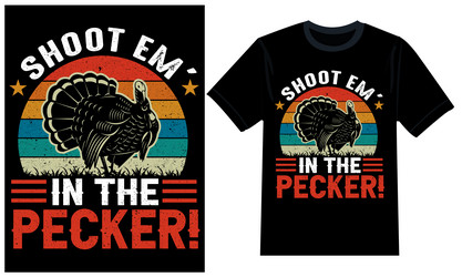 Vintage Thanksgiving Turkey T-Shirt vector