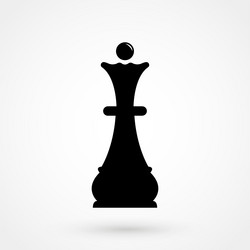 chess queen icon vector