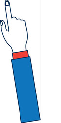 hand with index finger pointing up icon vector image