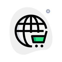 Online shopping available from across the world vector