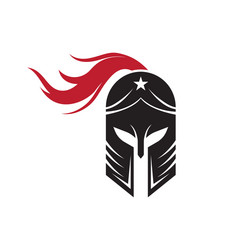 Spartan helmet icon vector