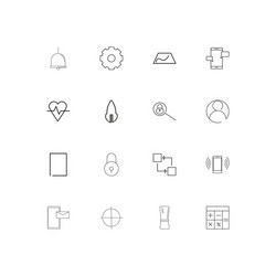 Web linear thin icons set outlined simple vector