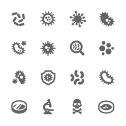 Bacteria icons vector