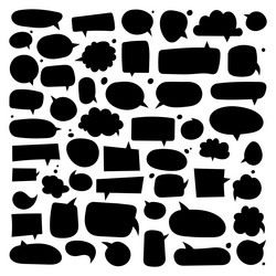 Big set of dialog boxes different variants drawn vector