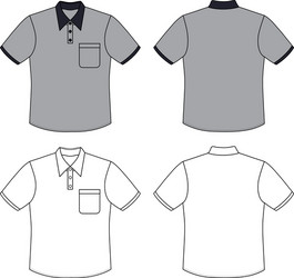 mans buttoned shirt outlined template Vector Image