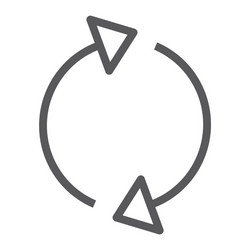 reload line icon rotation and spin arrow refresh vector image