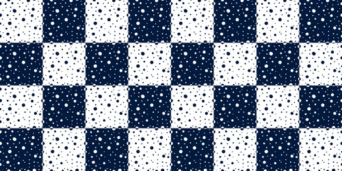 chess pattern of tiles with dots and circles vector image