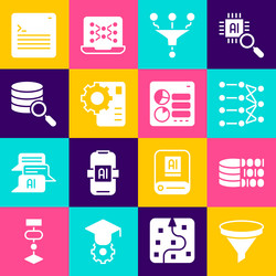 set funnel or filter binary code neural network vector image