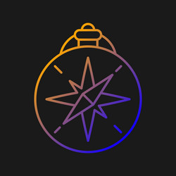 vintage style compass gradient icon for dark theme vector