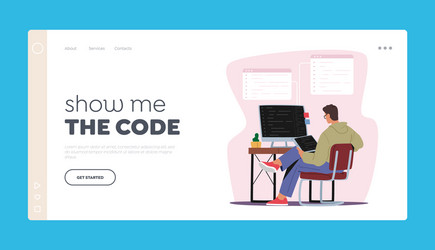 Web development website programming landing page vector