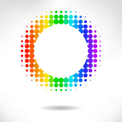 Cmyk halftone rounds background Royalty Free Vector Image