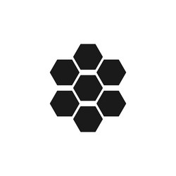 honey comb hexagonal flat icon for apps and web vector image