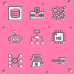 set server data artificial intelligence ai vector image