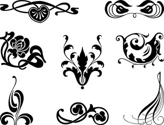 a set vintage design elements vector