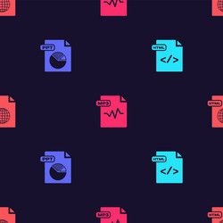 set html file document ppt mp3 and on seamless vector image
