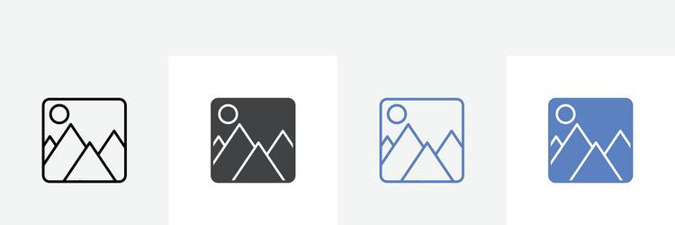 gallery icon set use for web ui or app vector image