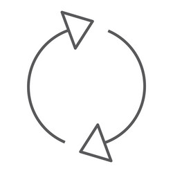 Reload thin line icon rotation and spin refresh vector
