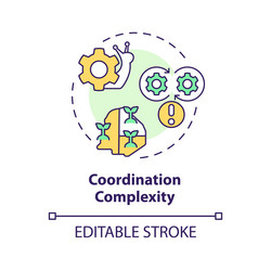 thin line colorful coordination complexity icon vector image