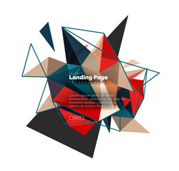 triangular design abstract background landing vector image
