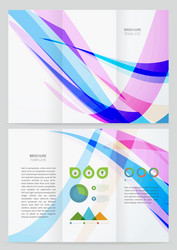 Abstract wave brochure template vector