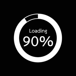 circle loading progress bars indicator icon vector image